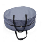 2 Pcs Wreath Storage Bag 420D Nylon Transparent Foldable Zipper Garland Storage Container for Xmas Gray