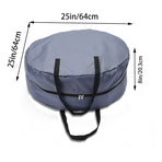 2 Pcs Wreath Storage Bag 420D Nylon Transparent Foldable Zipper Garland Storage Container for Xmas Gray