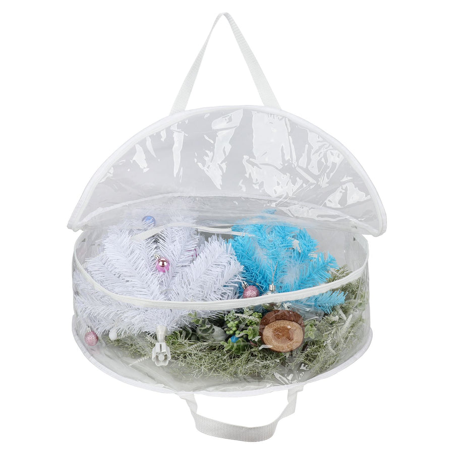 4PCS 30 Inch Holiday Wreath Storage Bag Water Proof PVC Transparent Bag for Home Decoration 76x20cm