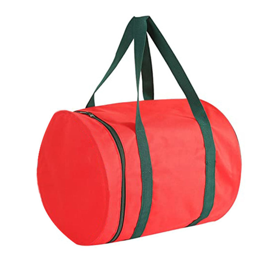 Xmas Light Storage Bag 30x35cm Oxford Cloth Holiday Lamp Storage Bag with Handle Red