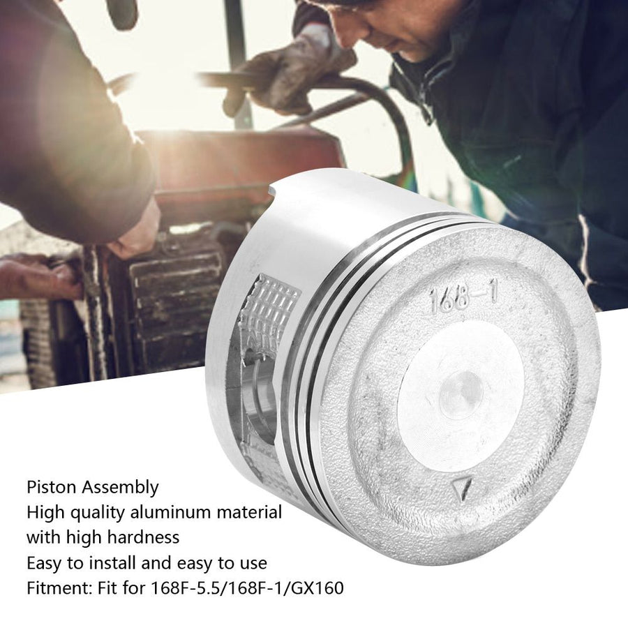 Gasoline Generator Piston Assembly Replacement Accessories Kit Fit for 168F-5.5/168F-1/GX160