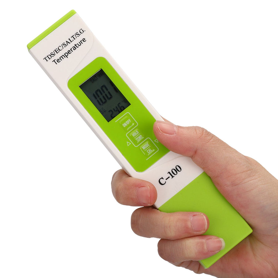 C-100 Multifunctional 5 in 1 Salinity TDS EC Seawater Test Pen Water Quality Tester Detector