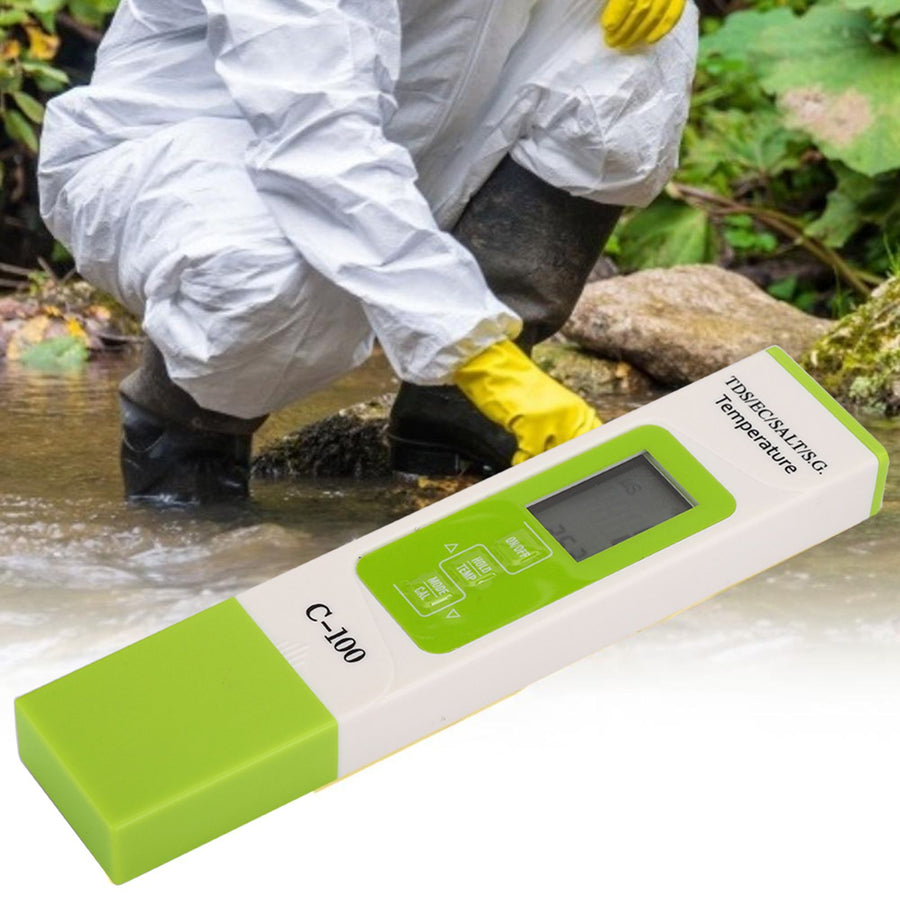 C-100 Multifunctional 5 in 1 Salinity TDS EC Seawater Test Pen Water Quality Tester Detector