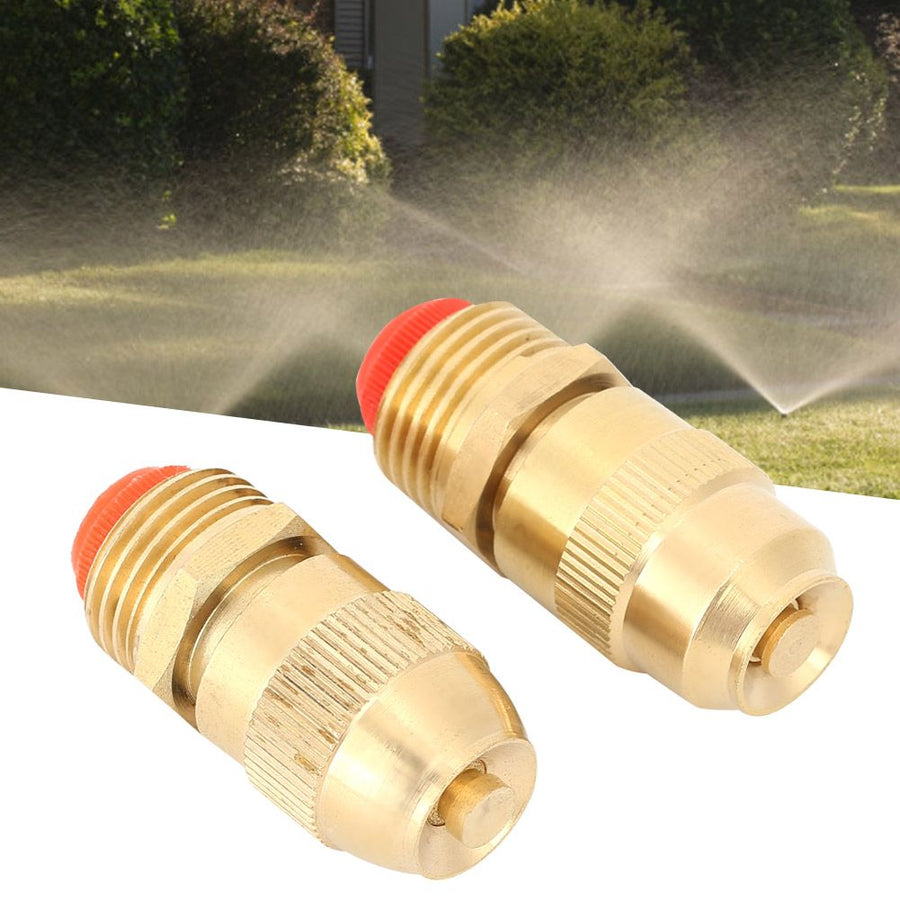 2Pcs G1/2 FNPT DN15 Copper Lawn Sprinkler Misting Water Nozzle Cooling Sprinkling Irrigation