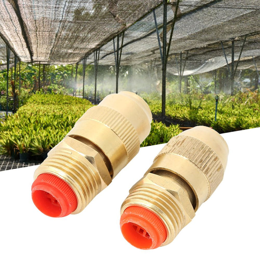 2Pcs G1/2 FNPT DN15 Copper Lawn Sprinkler Misting Water Nozzle Cooling Sprinkling Irrigation