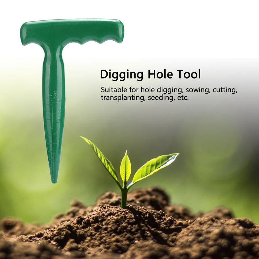 5Pcs Handheld Plastic Garden Soil Puncher Digging Hole Tool for Seedling Transplanting Planting