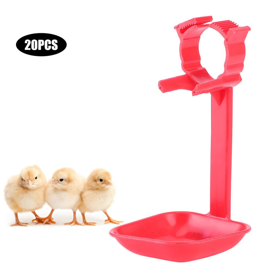 20Pcs Chicken Nipple Drinker Cups Waterer Hanging Cup Drinking Water Tool Farm Supplies