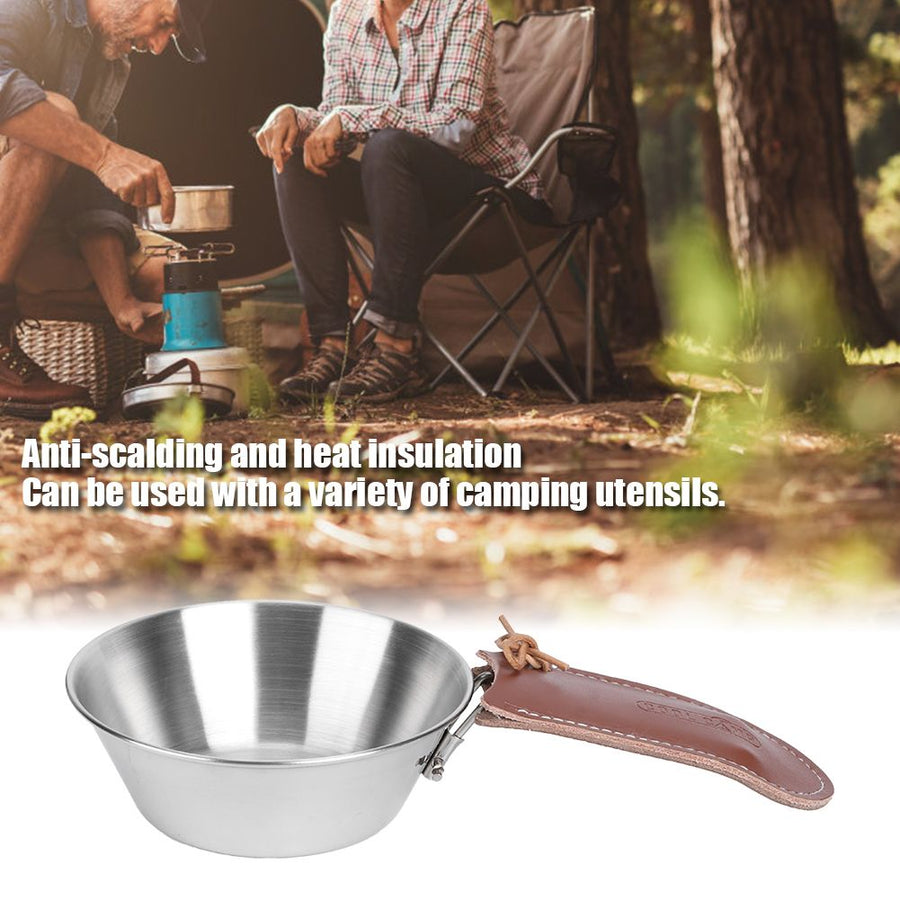 Folding Camping Bowl Handle Cover Anti-Scald Heat Insulation Pan Protective Covers Supplies