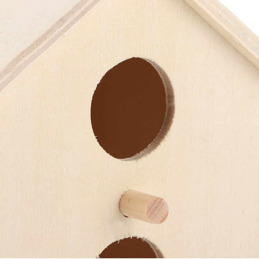 Hanging Wooden Bird Nests House Breeding Resting Box Supplies Outdoors Garden for Parrots