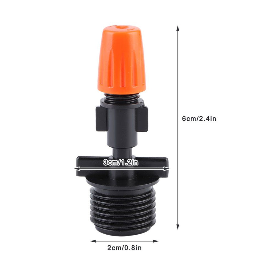 20Pcs G1/2in Single Head Orange Garden Irrigation Misting Spray Nozzle for Greenhouse Use