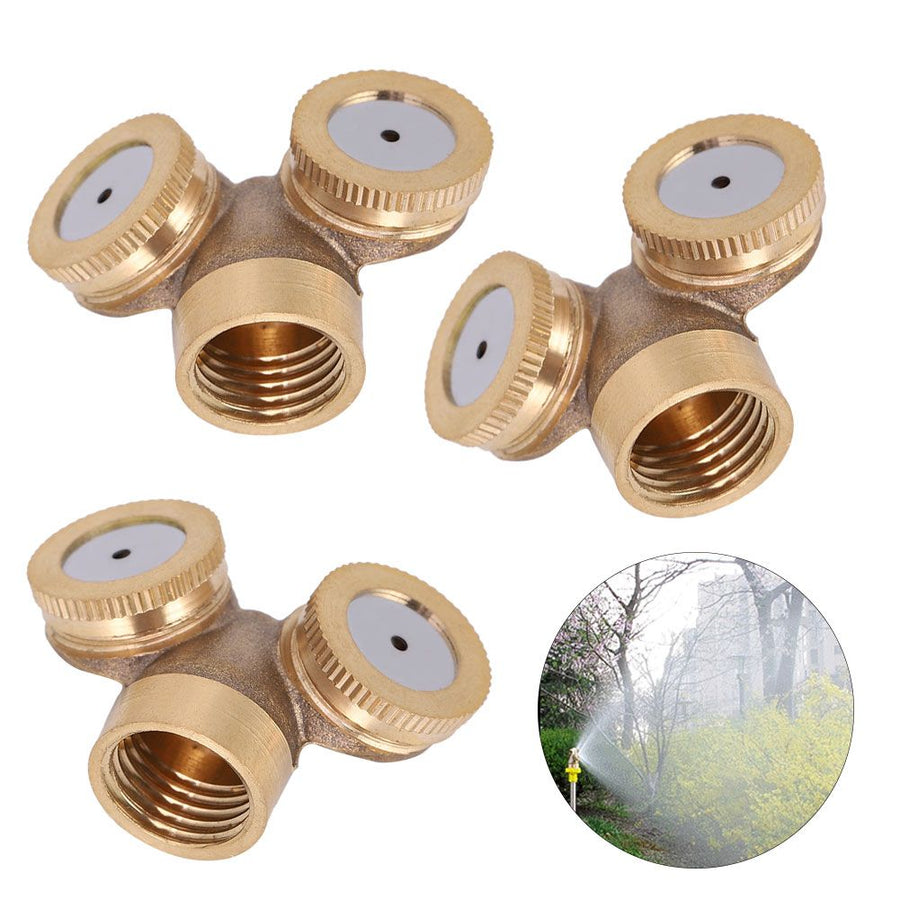 3Pcs G1/2 DN15 Garden Irrigation Sprinklers Copper Misting Sprayer Nozzle Watering Tools