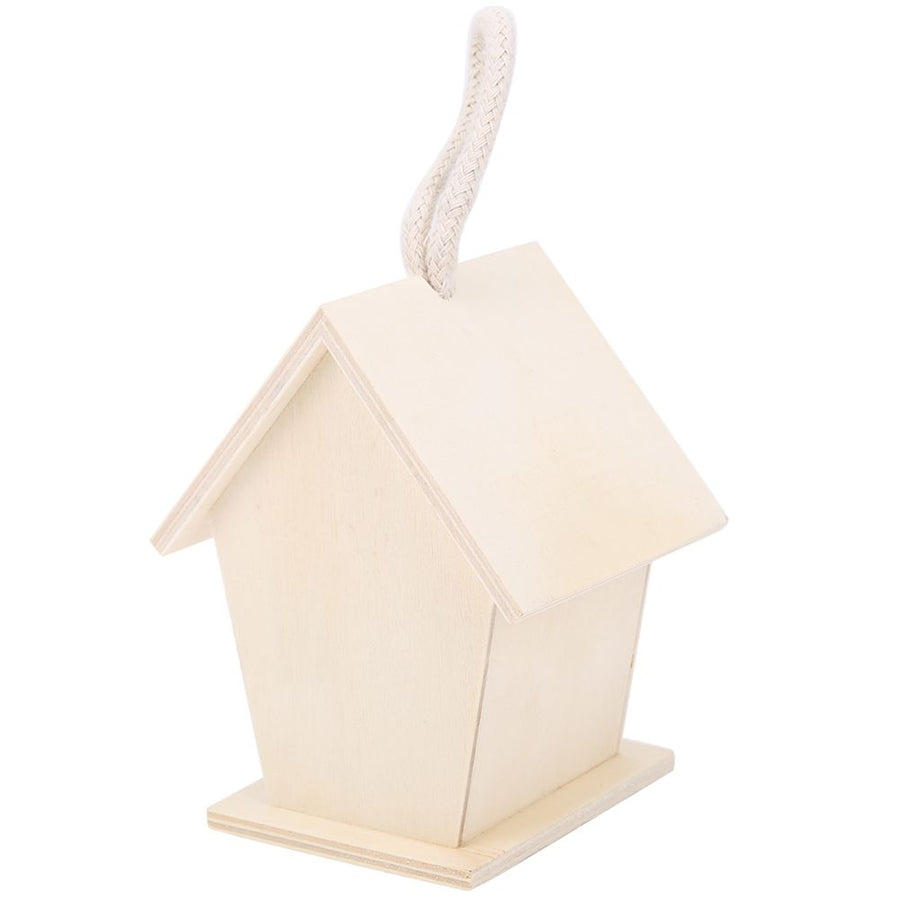2Pcs Outdoor Hanging Wooden Birdhouse Birds Nesting Box Crafts Ornament Garden Decoration