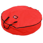 Red Christmas Gift Storage Bag Decoration Bell Wreath Garland Container Waterproof Dustproof