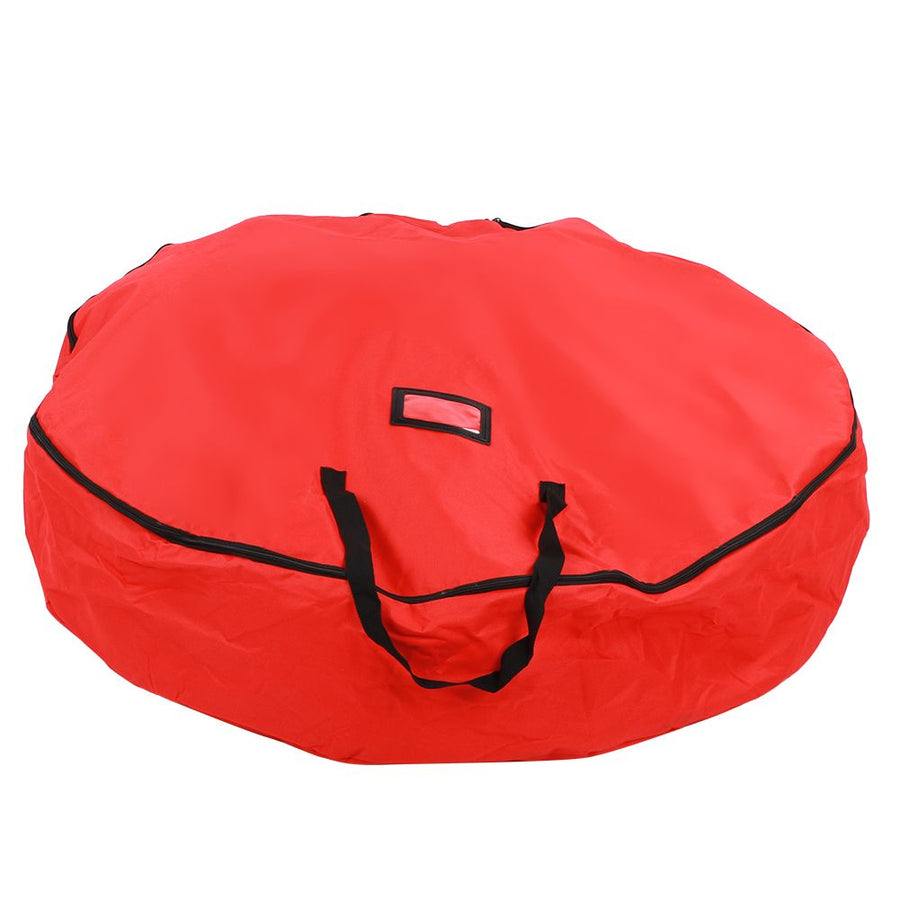 Red Christmas Gift Storage Bag Decoration Bell Wreath Garland Container Waterproof Dustproof