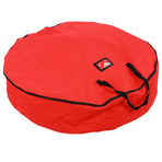 Red Christmas Gift Storage Bag Decoration Bell Wreath Garland Container Waterproof Dustproof