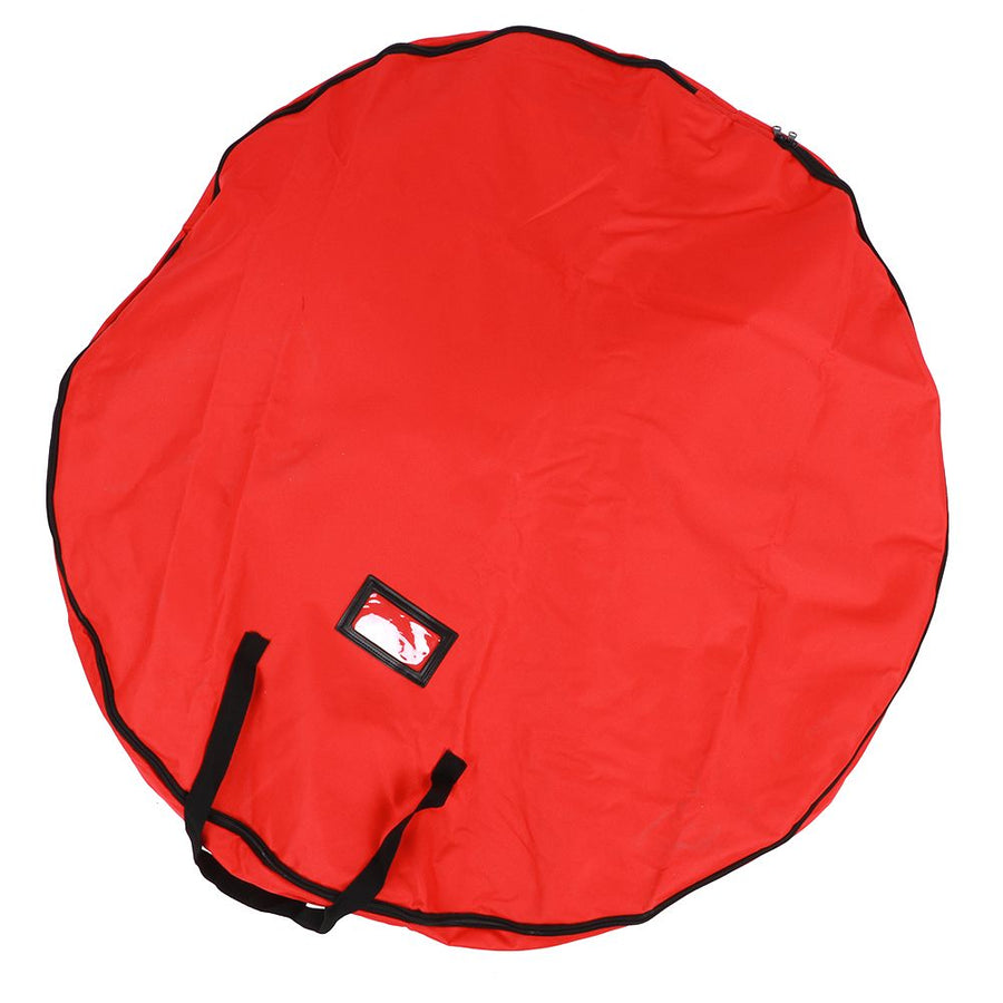 Red Christmas Gift Storage Bag Decoration Bell Wreath Garland Container Waterproof Dustproof