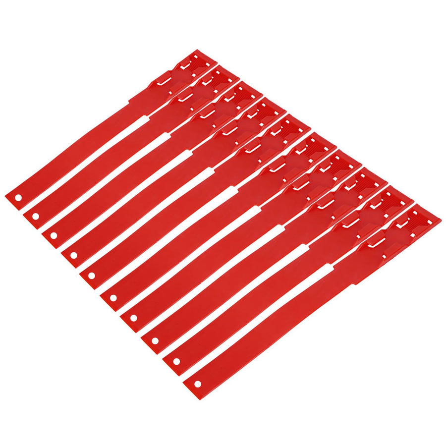 10pcs Identification ID Collars Bands Cow Cattle Marking Ring Supplies for Farm LivestockRed