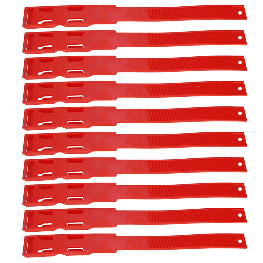 10pcs Identification ID Collars Bands Cow Cattle Marking Ring Supplies for Farm LivestockRed