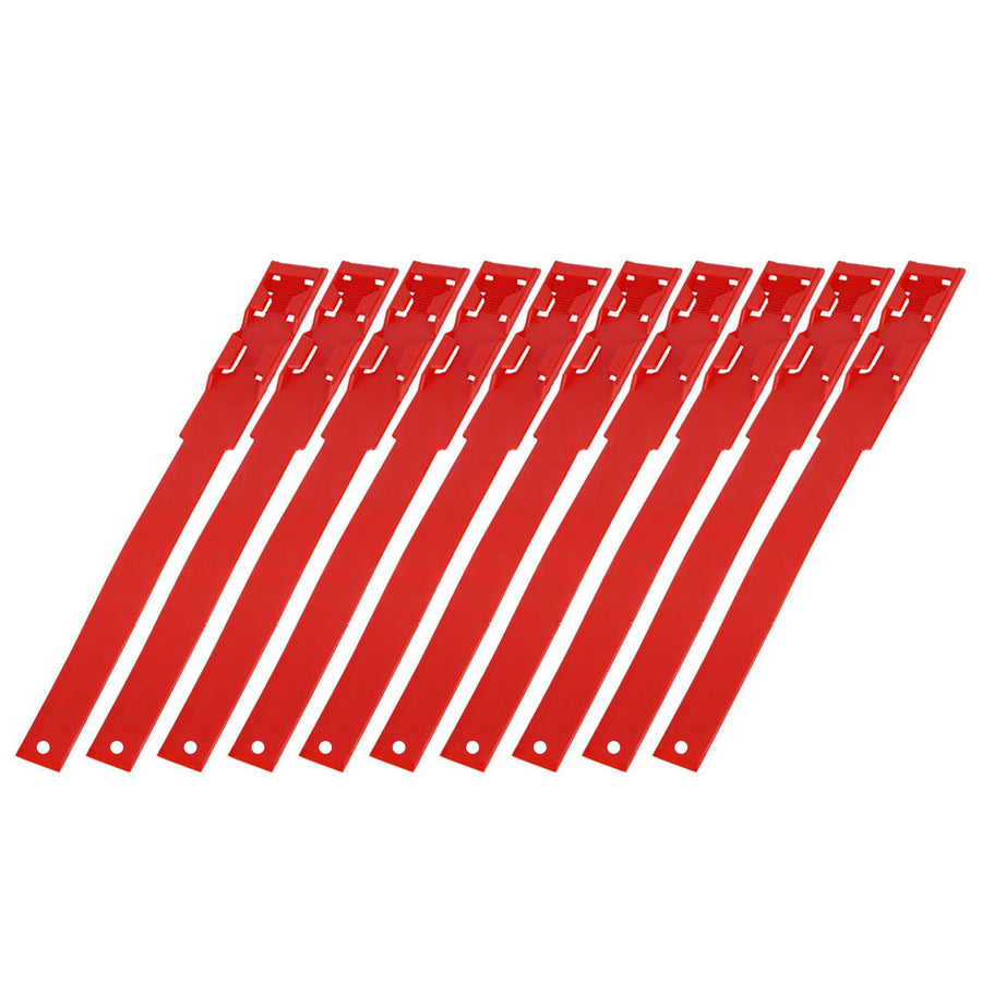 10pcs Identification ID Collars Bands Cow Cattle Marking Ring Supplies for Farm LivestockRed