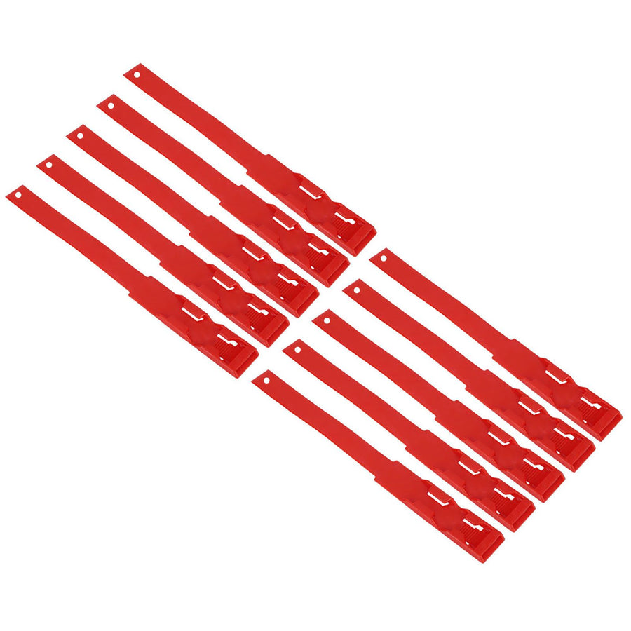 10pcs Identification ID Collars Bands Cow Cattle Marking Ring Supplies for Farm LivestockRed