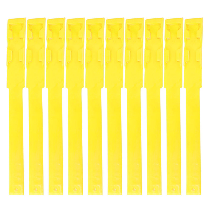 10pcs Identification ID Collars Bands Cow Cattle Marking Ring Supplies for Farm LivestockYellow