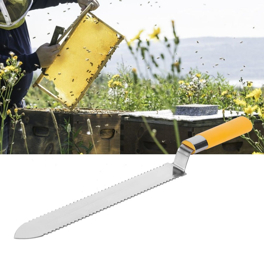 Stainless Steel Beekeeping Serrated Honey Scraping Knife Uncapping Knife Beekeeper Tools