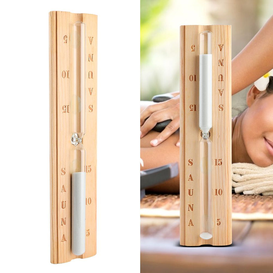 Wooden Sauna Hourglass 15 Minutes Sand Timer Countdown Clock Accessory for Sauna Spa Room