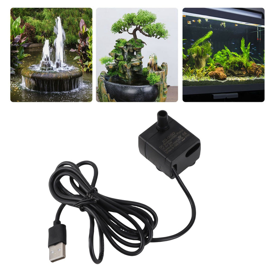 5V Hydroponics Indoor Miniature Fountain Landscape Water Pump Cable for Pond Fish Tanks