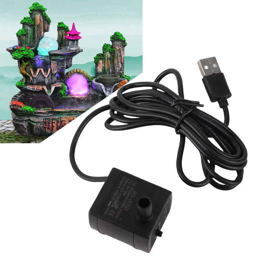 5V Hydroponics Indoor Miniature Fountain Landscape Water Pump Cable for Pond Fish Tanks
