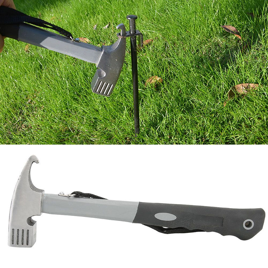 Outdoor Multifunction High Carbon Steel Camping Hammer Tent Pegs Stake Nail Puller Remover