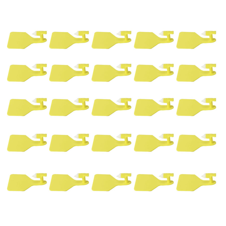 25PCS Livestock Cow Cattle Blank OnePiece Ear Tag Signs without Word Farm Animal Identification Card(M: 8.1x6.1CM )