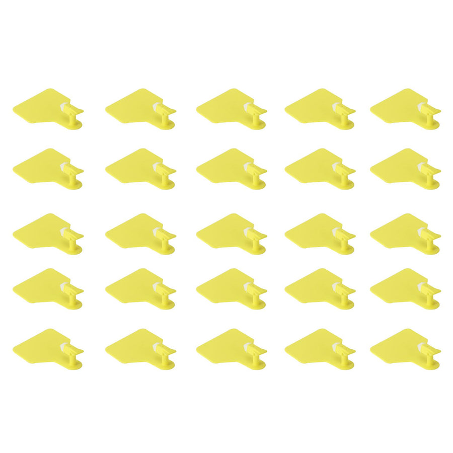 25PCS Livestock Cow Cattle Blank OnePiece Ear Tag Signs without Word Farm Animal Identification Card(M: 8.1x6.1CM )