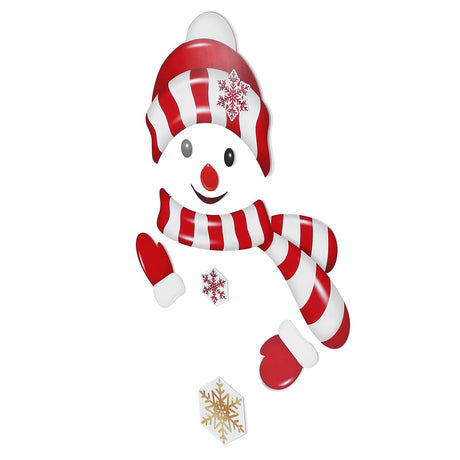 Funny Christmas refrigerator sticker set in waterproof PVC, 19 pieces, double-sided sponge tape