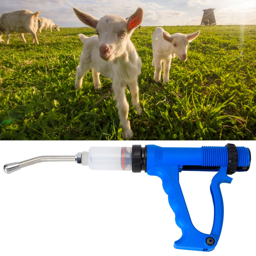 Veterinary Adjustable Continuous Syringe Animal Feeding Oral On Injection Tool for Livestock Pig Cattle Sheep35ml