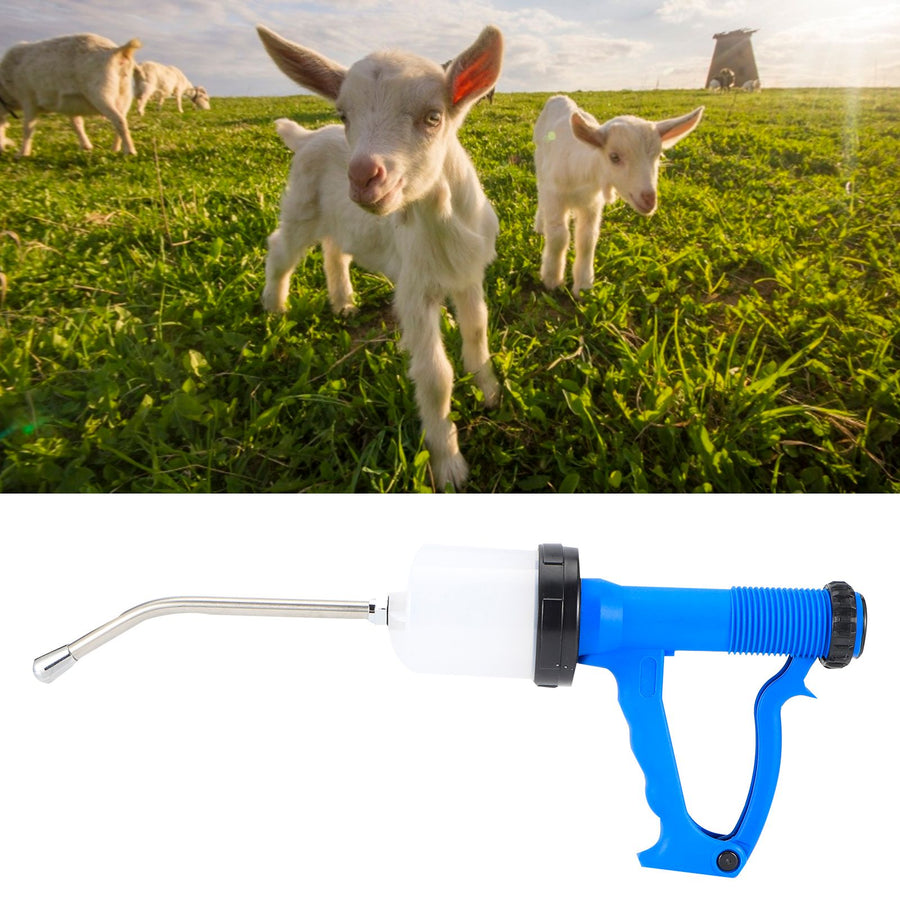 Veterinary Adjustable Continuous Syringe Animal Feeding Oral On Injection Tool for Livestock Pig Cattle Sheep200ml