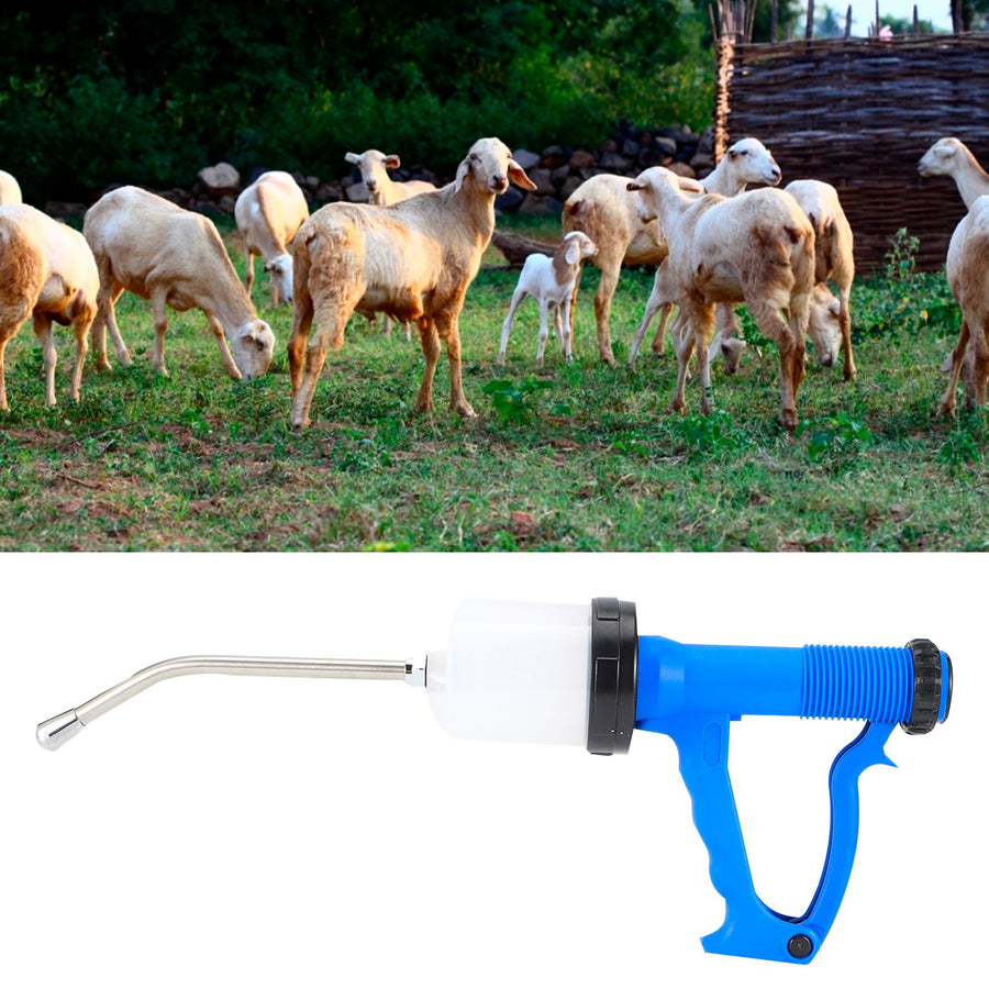 Veterinary Adjustable Continuous Syringe Animal Feeding Oral On Injection Tool for Livestock Pig Cattle Sheep200ml