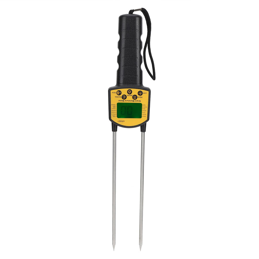 Digital LCD Grain Moisture Meter Corn Stalks Rice Soybean Water Content Analyzer