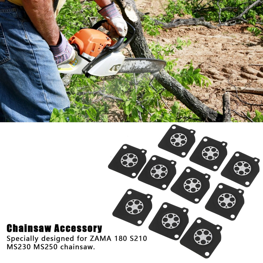 10Pcs/Set Carburetor Diaphragm Gasket Kit Repair Parts for ZAMA 180 S210 MS230 MS250 Chainsaw