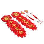 Chinese New Year Decorations Flocking Couplet DIY Christmas Decorations for Home Courtyard Porch