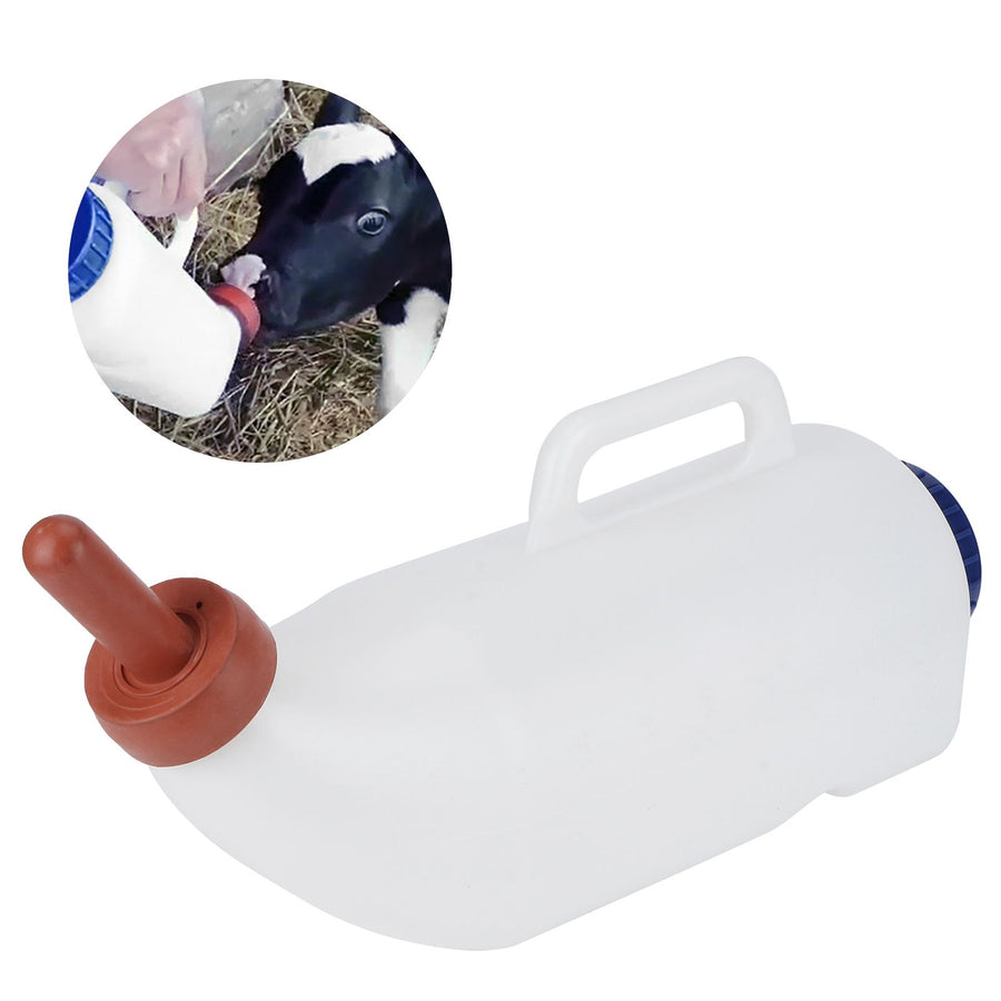 4L Calf Milk Bottle with Handle Detachable Nipple Feeding Equipment Livestock Accessory