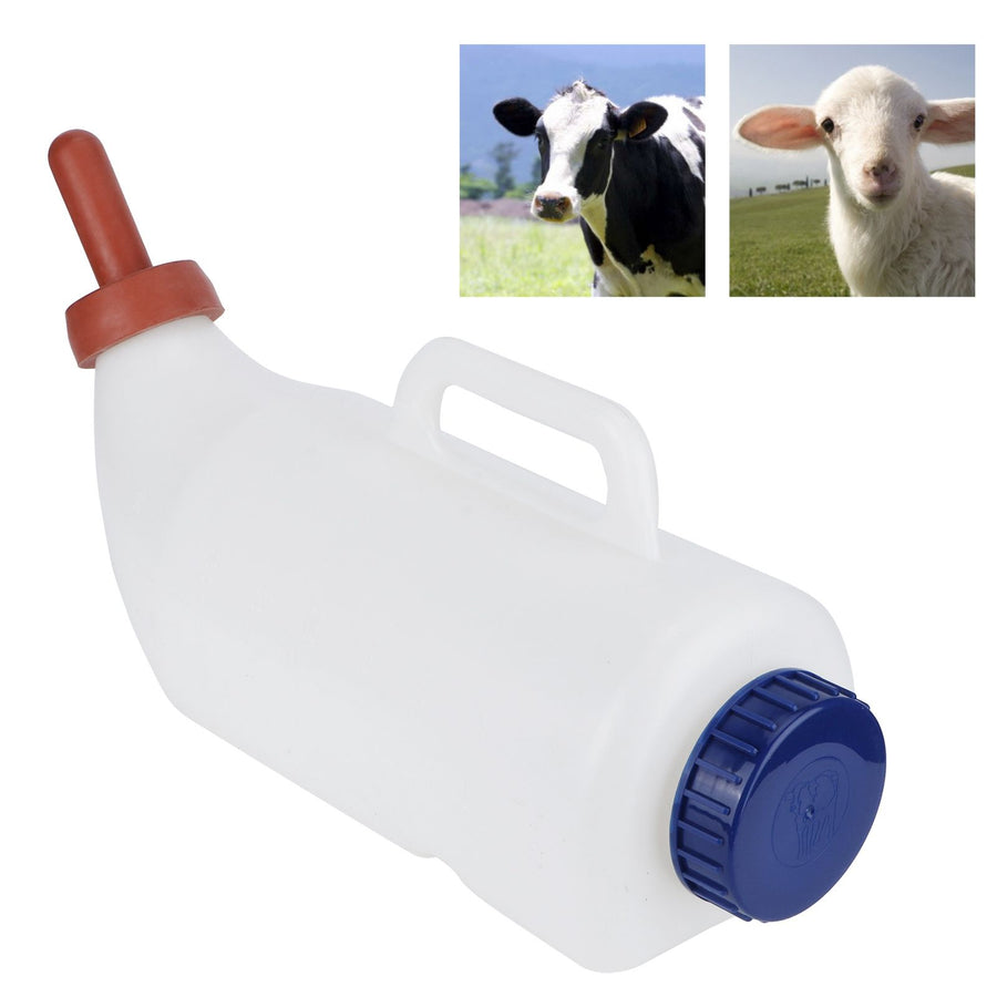 4L Calf Milk Bottle with Handle Detachable Nipple Feeding Equipment Livestock Accessory
