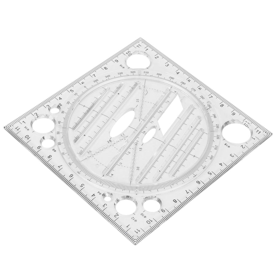 Multi Function Drawing Ruler Acrylic Art Design Woodworking Template Ruler Carpenter Tool