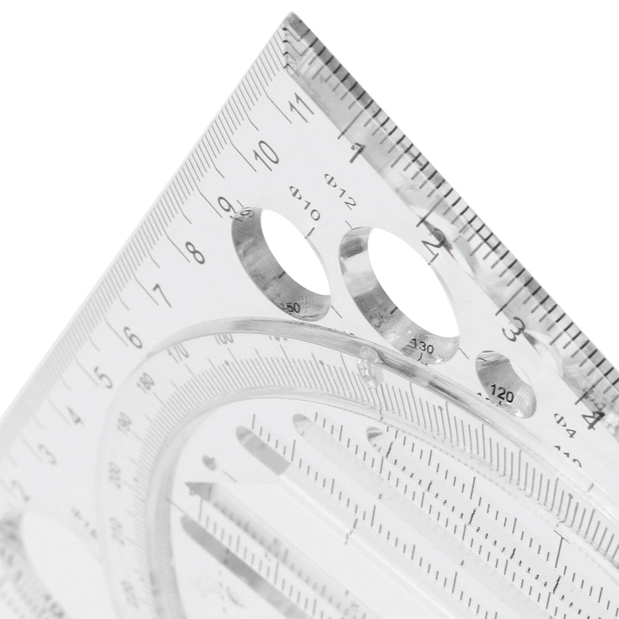 Multi Function Drawing Ruler Acrylic Art Design Woodworking Template Ruler Carpenter Tool