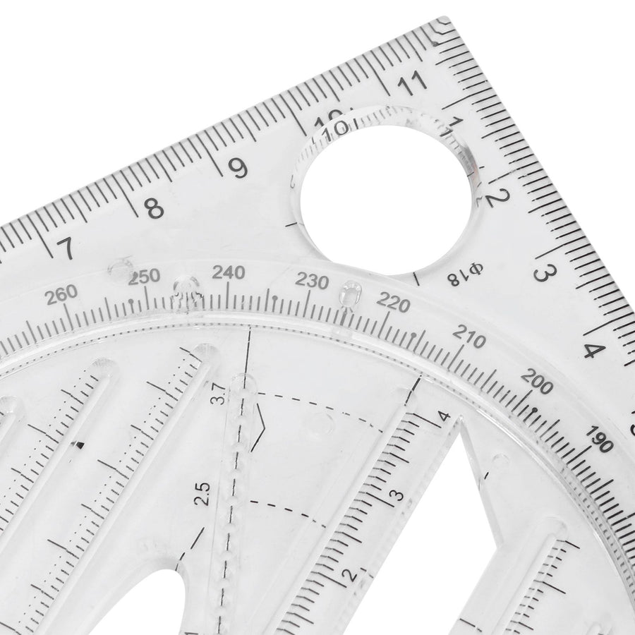 Multi Function Drawing Ruler Acrylic Art Design Woodworking Template Ruler Carpenter Tool