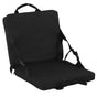 Folding Cushion Outdoor Portable Adjustable Camping Cushion Chair with Backrest Black