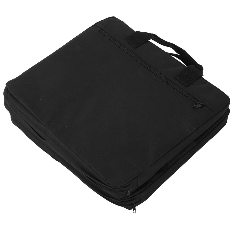 Folding Cushion Outdoor Portable Adjustable Camping Cushion Chair with Backrest Black