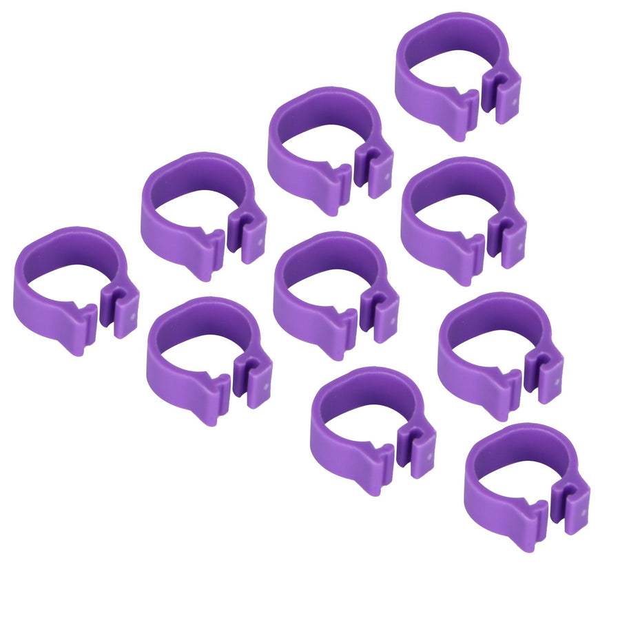 100pcs Birds Foot Rings Number Identification Pigeon Leg Bands Poultry Clip RingPurple