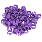 100pcs Birds Foot Rings Number Identification Pigeon Leg Bands Poultry Clip RingPurple