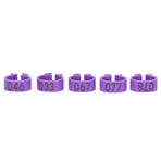 100pcs Birds Foot Rings Number Identification Pigeon Leg Bands Poultry Clip RingPurple