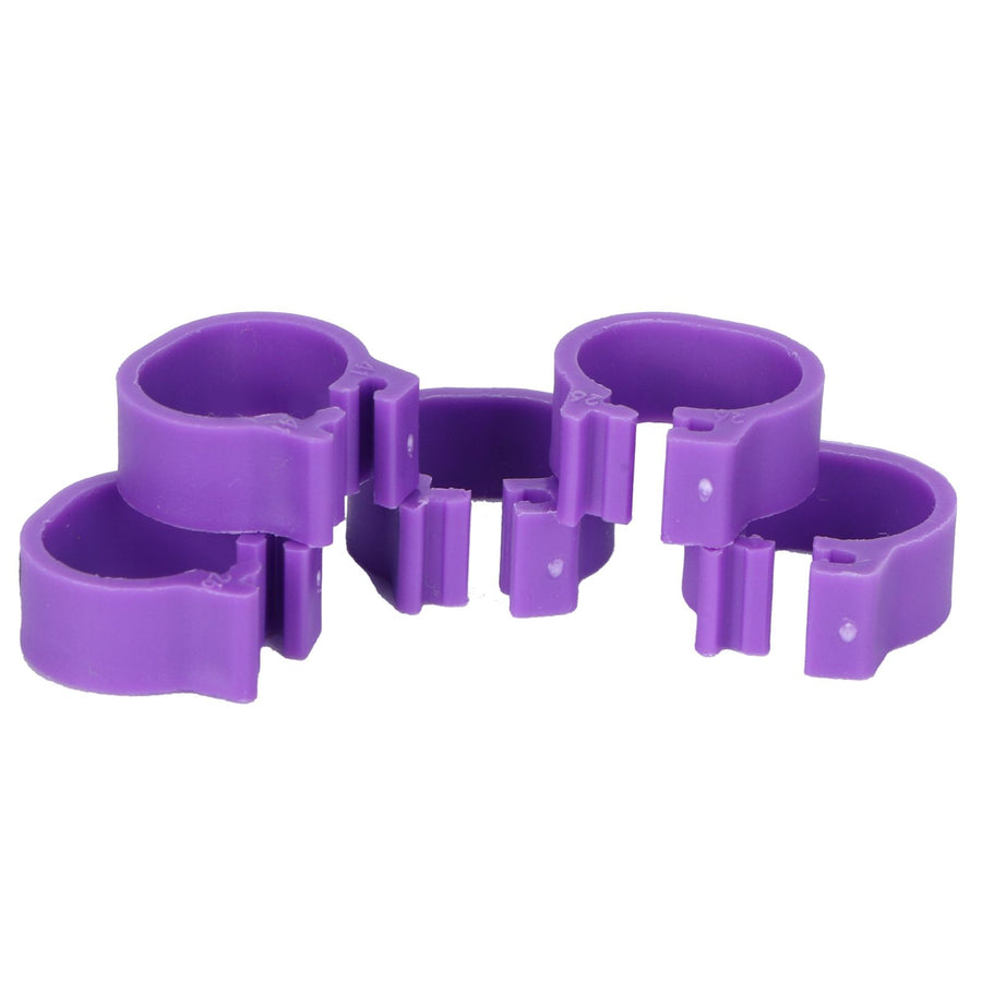 100pcs Birds Foot Rings Number Identification Pigeon Leg Bands Poultry Clip RingPurple